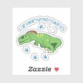 Schattige Carcharodontosaurus Sticker (Vel)