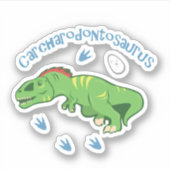 Schattige Carcharodontosaurus Sticker (Voorkant)