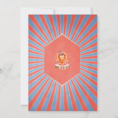 Schattige  Carnaval Circus Baby shower Kaart (Achterkant)