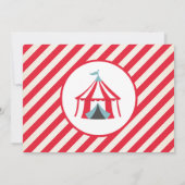 Schattige Carnaval Circus Dieren Verjaardagsfeest  Kaart (Achterkant)