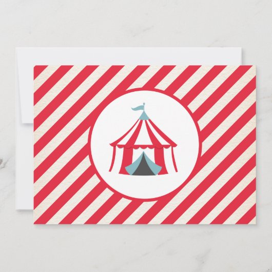 Schattige Carnaval Circus Dieren Verjaardagsfeest  Kaart (Achterkant)