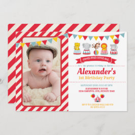 Schattige Carnaval Circus Dieren Verjaardagsfeest Kaart