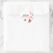 Schattige carnaval verjaardagsfeestje envelop zege ronde sticker (Tas)