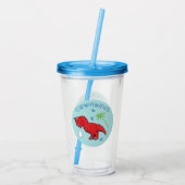Schattige Carnotaurus Acryl Drinkbeker (Achterkant)