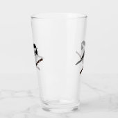 Schattige Carolina Chickadee Cartoon Glas (Links)