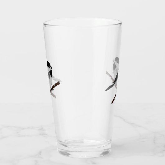 Schattige Carolina Chickadee Cartoon Glas (Rechts)