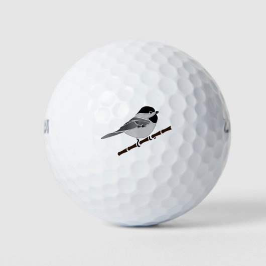 Schattige Carolina Chickadee Cartoon Golfballen (Voorkant)