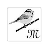 Schattige Carolina Chickadee Cartoon Rubberstempel (Afrduk)