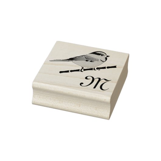 Schattige Carolina Chickadee Cartoon Rubberstempel (Stempel)