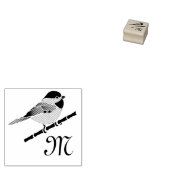 Schattige Carolina Chickadee Cartoon Rubberstempel (Gestempeld)