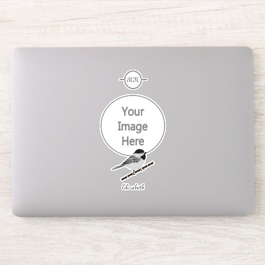 Schattige Carolina Chickadee Cartoon Sticker (Computer)