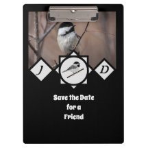 Schattige Carolina Chickadee Monogram Foto