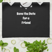 Schattige Carolina Chickadee Monogram Foto Theedoek (Gevouwen)