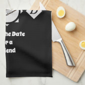 Schattige Carolina Chickadee Monogram Foto Theedoek (Quarter Fold)