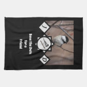 Schattige Carolina Chickadee Monogram Foto Theedoek (Horizontaal)