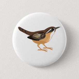 Schattige Carolina-wren Ronde Button 5,7 Cm