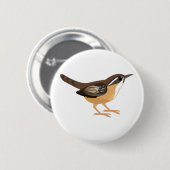 Schattige Carolina-wren Ronde Button 5,7 Cm (Voorkant /achterkant)