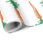 Schattige Carrot Easter ontwerp Cadeaupapier (Rol Hoek)