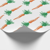 Schattige Carrot Easter ontwerp Cadeaupapier (Hoek)