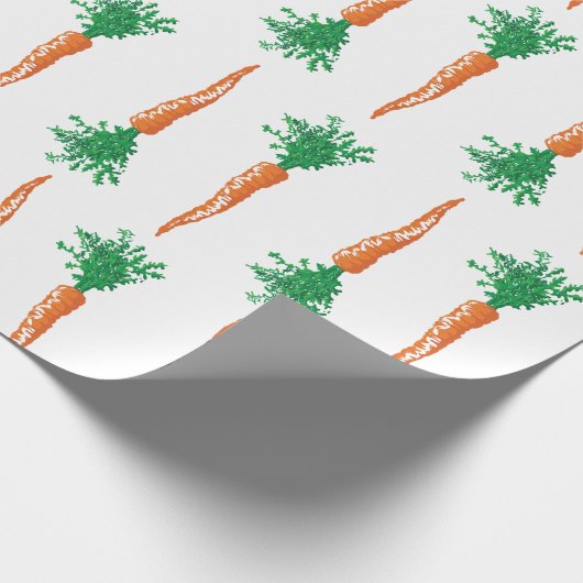 Schattige Carrot Easter ontwerp Cadeaupapier (Hoek)
