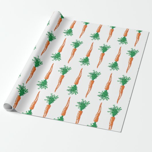 Schattige Carrot Easter ontwerp Cadeaupapier (Uitgerold)