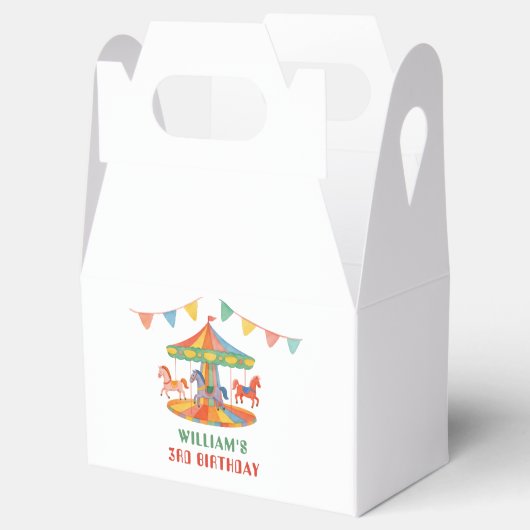 Schattige Carrouselverjaardag Bedankdoosjes (Geopend)