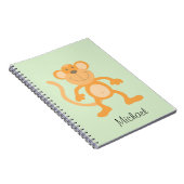 Schattige Cartoon Aap Notitieboek (Rechterzijde)