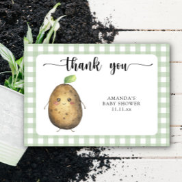 Schattige cartoon aardappel baby shower bedankt