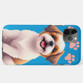Schattige, cartoon-achtige hond Case-Mate iPhone case (Achterkant (horizontaal))