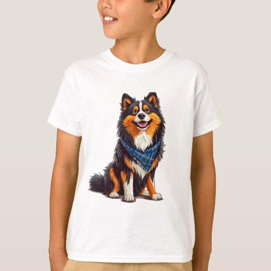 Schattige, cartoon-achtige hond t-shirt (Voorkant)