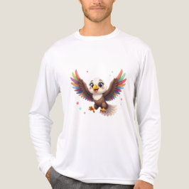 Schattige Cartoon Adelaar Vliegend – Vriendelijke  Tri-Blend Shirt