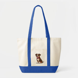 Schattige Cartoon Amerikaanse Pit Bull Hond Tote Bag