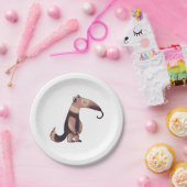 schattige cartoon-anteater papieren bordje (Feest)