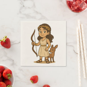 Schattige Cartoon Artemis Baby Doekjes – Griekse G Servet