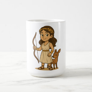 Schattige Cartoon Artemis Baby Griekse Godin Koffiemok