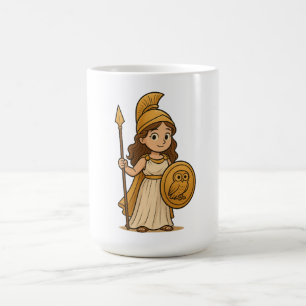 Schattige Cartoon Athena – Griekse Godin Mythologi Koffiemok