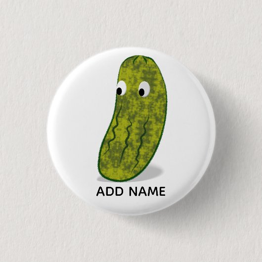 Schattige Cartoon Augurk Tekening Ronde Button 3,2 Cm (Voorkant)