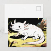 Schattige Cartoon Axolotl Briefkaart (Voorkant / Achterkant)