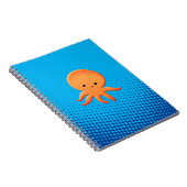 Schattige Cartoon Baby Octopus Notitieboek (Rechterzijde)