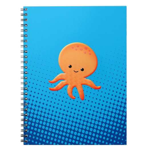 Schattige Cartoon Baby Octopus Notitieboek (Voorkant)