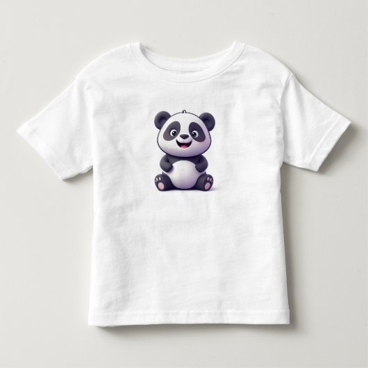 Schattige Cartoon Baby Panda Kinder Shirts (Voorkant)
