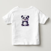 Schattige Cartoon Baby Panda Kinder Shirts (Achterkant)