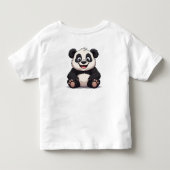 Schattige Cartoon Baby Panda Kinder Shirts (Achterkant)