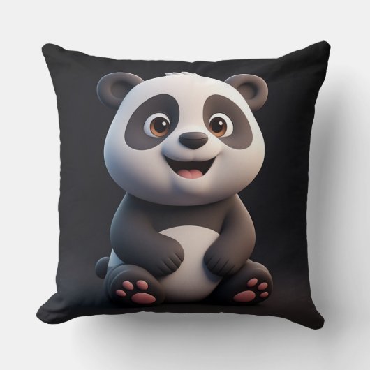 Schattige Cartoon Baby Panda Kussen (Voorkant)