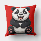 Schattige Cartoon Baby Panda Kussen (Achterkant)