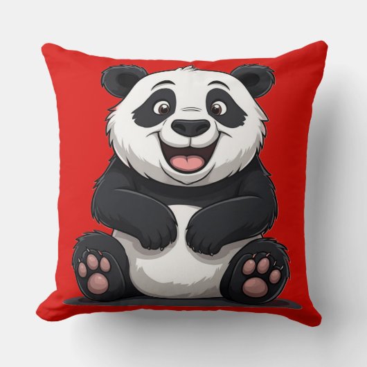 Schattige Cartoon Baby Panda Kussen (Voorkant)