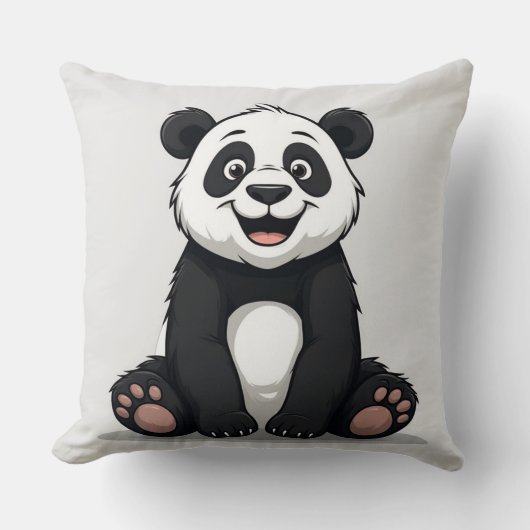 Schattige Cartoon Baby Panda Kussen (Voorkant)