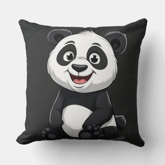Schattige Cartoon Baby Panda Kussen (Voorkant)