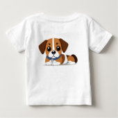 Schattige Cartoon Beagle Pup Die Ligt (Achterkant)