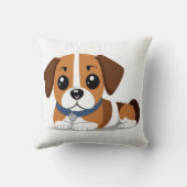 Schattige Cartoon Beagle Puppy Liggend Kussen (Achterkant)